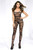 Striped Bandage Print Crotchless Bodystocking