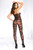 Striped Bandage Print Crotchless Bodystocking