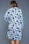 Star Print Soft Flannel Knee Length Robe
