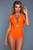 Plunging Shredded Cutout Criss-Cross Swimsuit