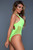 Plunging Cutout Shredded Strappy Swimsuit
