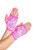 Fingerless Iridescent Wrist Length Gloves