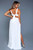 Plunging Twist Front High Slit Maxi Beach Dress
