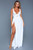 Plunging Twist Front High Slit Maxi Beach Dress