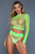 Fence Net Long Sleeve Crop Top and Bottoms Set
