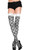 Opaque Card Suit Print Thigh Highs Stockings