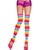 Rainbow Acrylic Striped Thigh High Leg Warmers