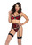 Vinyl & Mesh Snake Garter Belt Bra Set