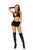Mesh & Leather Halter Top, Skirt & G-String Set Mesh & Leather Halter Top, Skirt & G-String Set