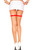 Two-Tone Lace Top Backseam Fishnet Thigh Highs