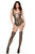 Fence Net Cutout Garter Strap & Thigh High Teddy