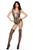 Fence Net Cutout Garter Strap & Thigh High Teddy
