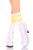 White Acrylic Striped Top Ankle Socks White Acrylic Striped Top Ankle Socks