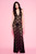 Long Lace Plunging Halter Gown