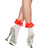 Satin Bow Back Opaque Lace Trim Anklets