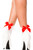 Satin Bow Back Opaque Lace Trim Anklets