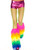 Rainbow Furry Knee High Leg Warmers