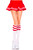 Colorful Striped Top Acrylic White Knee High Socks