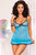 Two-Tone Mesh and Ruffle Babydoll and G-String Set Two-Tone Mesh and Ruffle Babydoll and G-String Set