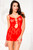 Rose Lace Plunging Strappy Front Chemise & G-String Set