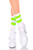 Green Acrylic Striped Top Ankle Socks