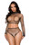 Long Sleeve High Neck Net Crop Top and Panty Set
