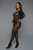 Long Sleeve Leopard Fishnet Bodystocking