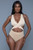 Two-Tone Plunging Cutout Criss-Cross Swimsuit Two-Tone Plunging Cutout Criss-Cross Swimsuit