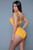 One Shoulder Ruched Bandeau Brazilian Monokini