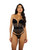 Lace & Satin Plunging Underwired Corset & Thong Set