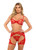 Baroque Heart Lace & Satin Bra, Chaps & Thong Set
