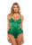 Satin Ruffled Peplum Thong Romper Satin Ruffled Peplum Thong Romper