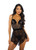 Lace & Satin Plunged Underwire Babydoll & G-String Set