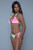Two-Tone Halter Velvety Brazilian Bikini