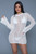 Crochet Long Sleeve High Neck Cover Up Mini Dress