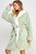 Hooded Jacquard Plush Knee Length Robe