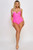 Rhinestone Trim One Piece Swimsuit