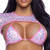 Sequined Triangle Bikini Top