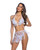 Sheer Butterfly & Sequin Tie Side Mini Skirt