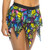 Graphic Print Mesh Flowy Mini Skirt