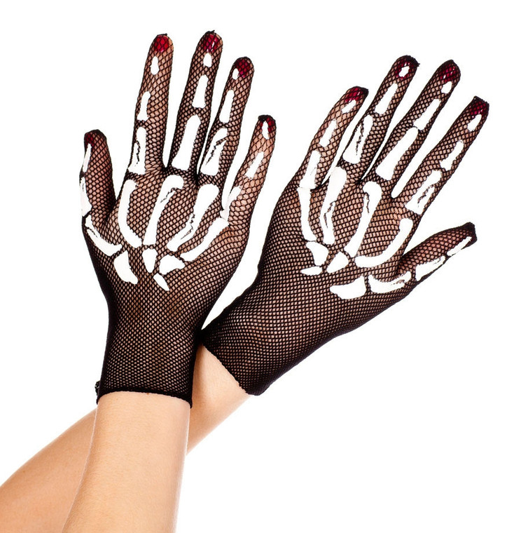 Fishnet Skeleton Gloves