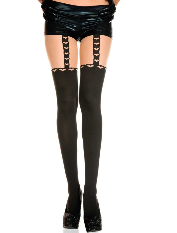 Heart Suspender Pantyhose