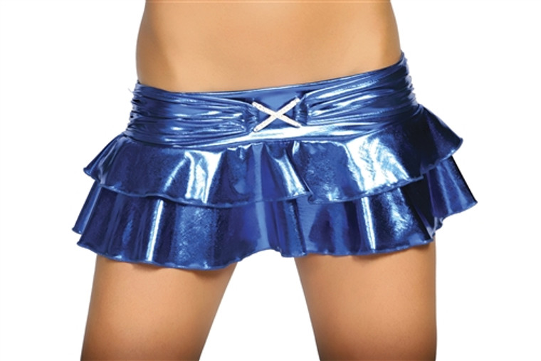 Metallic Double Layer Micro Mini Skirt