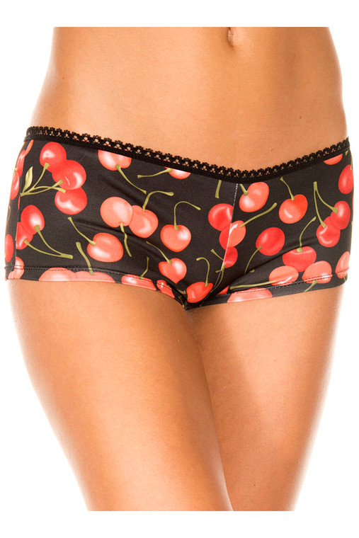 Cherry Print Low Rise Boyshorts