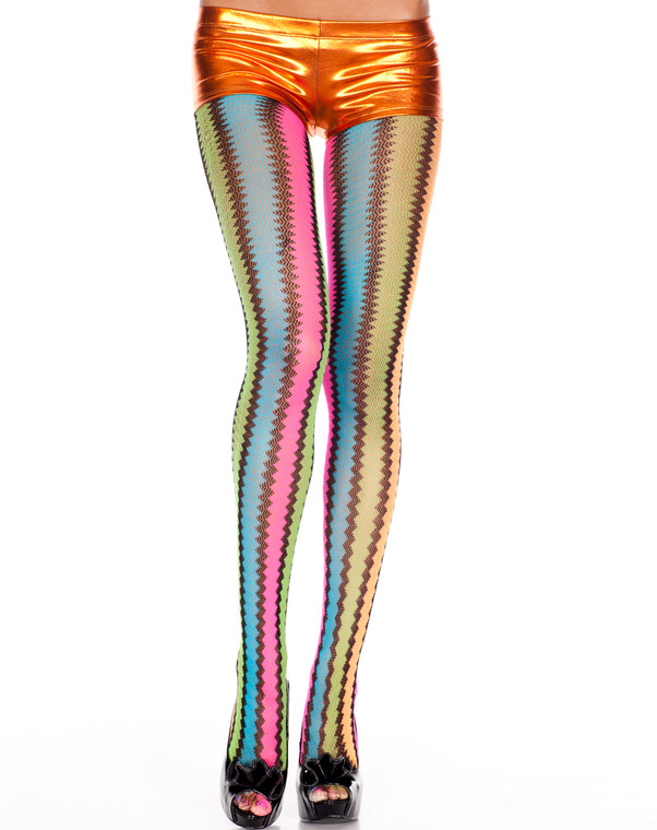 Zigzag Rainbow Pantyhose