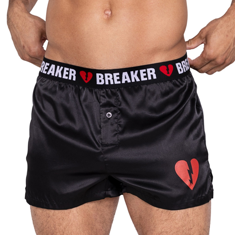 Men's Heartbreaker Button Fly Satin Boxers