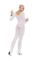 Elegant Moments Opaque Long Sleeve Body Stocking - Crotchless, Full Toe, Women's