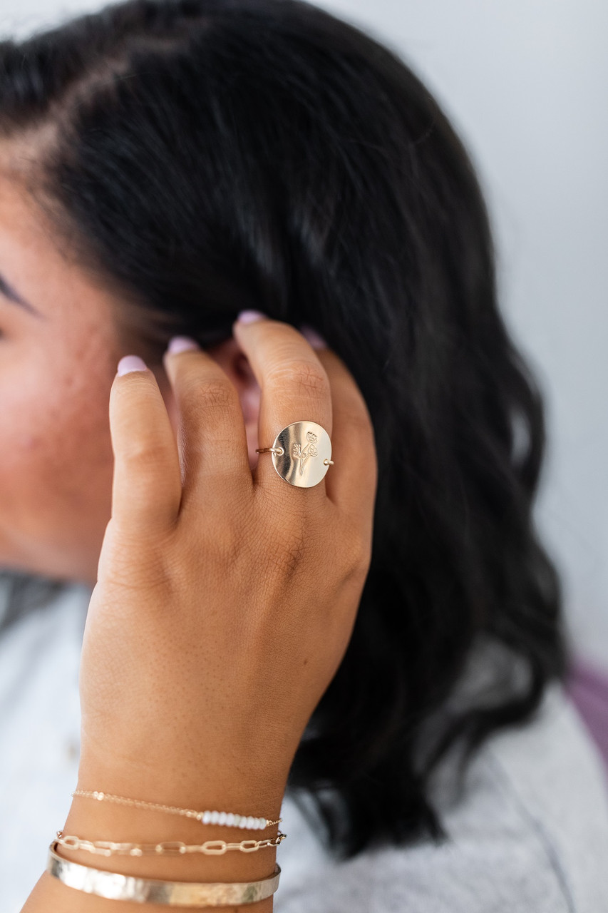 Flower ring | gold or silver - made to order