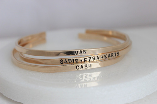 organic cuff bracelet • silver or gold