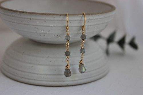 Sage earrings | gold filled